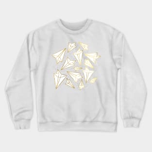 Paper Airplanes Gold Grey Crewneck Sweatshirt